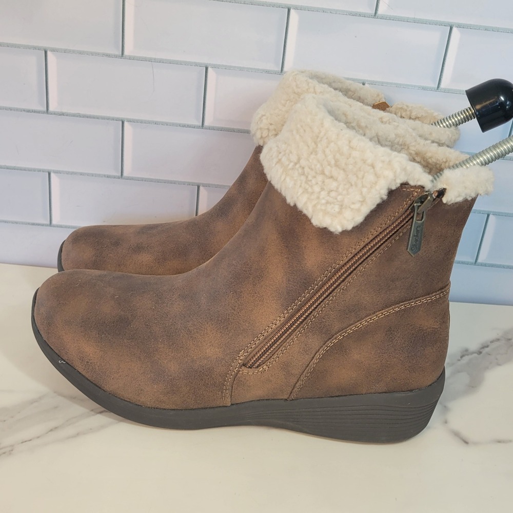 Skechers Arya Rumor Womens Faux Fur Comfort Boots Ankle 167250‎ Womens 9.5 NEW